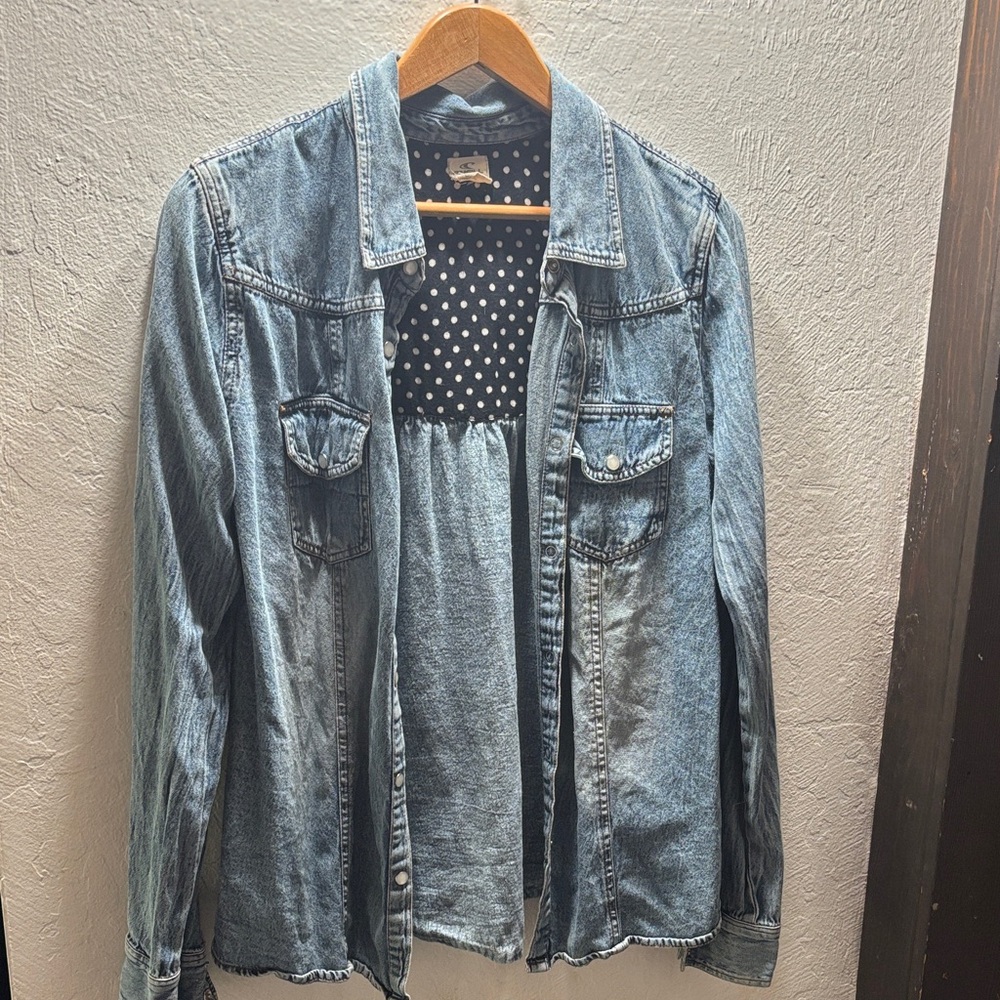 O'Neill Blue Denim Button Down Shirt